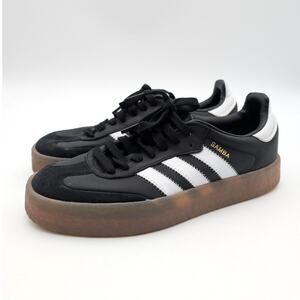 Adidas Sambae Platform Sneakers Shoes Lace-Up Women's Black Size US9 EU41 1/3